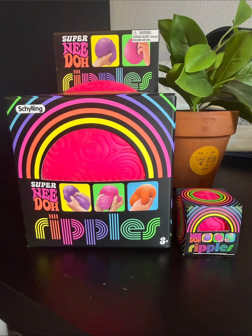 Schylling Super Nee Doh Ripples & mini ripples Pink 2 pack bundle Authentic